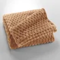 Plaid 125 x 150 cm – Flanelle Relief Unie Mini Frosty Camel