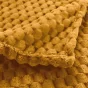 Plaid 125 x 150 cm – Flanelle Relief Unie Mini Frosty Ocre