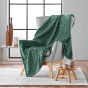 Plaid 125 x 150 cm – Flanelle Relief Unie Mini Frosty Noir