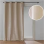 Rideau à œillets 140 x 260 cm – Velours relief Olympe Naturel – 100 % Occultant et Thermique