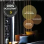 Rideau à œillets 140 x 260 cm – Velours relief Olympe Anthracite – 100 % Occultant et Thermique