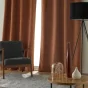 Rideau à œillets 140 x 260 cm – Velours relief Olympe Camel – 100 % Occultant et Thermique