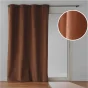 Rideau à œillets 140 x 260 cm – Velours relief Olympe Camel – 100 % Occultant et Thermique
