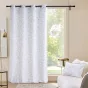  Rideau À Œillets 140 x 260 cm Polyester Imprimé Métallisé – Duchesse
