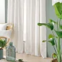  Rideau à œillets 140 x 240 cm – Polycoton imprimé métallisé – Modèle Maho Blanc