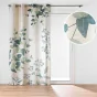 Rideau à Œillets 140 x 260 cm – Polyester/Lin Imprimé Dessin Placé BOTANICA