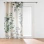 Rideau à Œillets 140 x 260 cm – Polyester/Lin Imprimé Dessin Placé BOTANICA