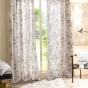  Rideau à œillets 140 x 240 cm – Polycoton imprimé métallisé – Modèle Roseris