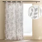  Rideau à œillets 140 x 240 cm – Polycoton imprimé métallisé – Modèle Roseris