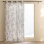  Rideau à œillets 140 x 240 cm – Polycoton imprimé métallisé – Modèle Roseris