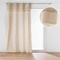  Rideau à œillets 140 x 240 cm – Coton/Polyester – Top fantaisie brodé – Modèle Hilary