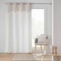  Rideau à œillets 140 x 240 cm – Coton/Polyester – Top jacquard avec pompons – Milano