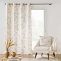 RIDEAU À ŒILLETS 140 x 240 CM – POLYESTER/LIN IMPRIMÉ MÉTALLISÉ KENZY
