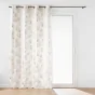 RIDEAU À ŒILLETS 140 x 240 CM – POLYESTER/LIN IMPRIMÉ MÉTALLISÉ KENZY