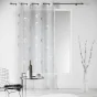 Voilage à Œillets 140 x 240 cm – Voile Imprimé Argent Infinity Blanc