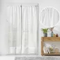 Paire de voilages passe-tringle 2 x 70 x 240 cm – Effet lin tissé HALTONA –