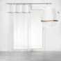 Voilage à anneaux 140 x 240 cm – Polycoton sablé + jute Leana Blanc