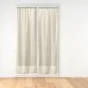 Paire de voilages passe-tringle 2 x 70 x 240 cm – Voile tissé CARLIN – Beige