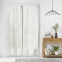 Paire de voilages passe-tringle 2 x 70 x 240 cm – Voile tissé CARLIN – Naturel