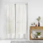 Paire de voilages passe-tringle 2 x 70 x 240 cm – Voile tissé CARLIN – Naturel