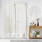 Paire de voilages passe-tringle 2 x 70 x 240 cm – Voile tissé CARLIN – Naturel