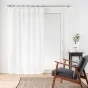 Lot de 2 Voilages à Œillets Plastique – Davina – 140 x 240 cm – Voile Tissé Blanc