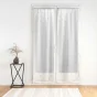 Paire Panneaux Droits Passe-Tringle 2 x 70 x 200 cm – Voile Sablé Brodé Olympia Gris