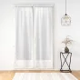 Paire Panneaux Droits Passe-Tringle 2 x 70 x 200 cm – Voile Sablé Brodé Olympia Gris