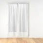 Paire Panneaux Droits Passe-Tringle 2 x 70 x 200 cm – Voile Sablé Brodé Olympia Gris