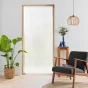 Voilage passe-tringle 90 x 200 cm – Voile sablé Lissea Blanc