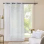 Voilage à œillets 140 x 240 cm – Voile imprimé métallisé DUCHESSE – Sable