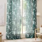 Voilage à Œillets 140 x 240 cm – Voile Sablé Imprimé Métallisé Elsa – Prêt-à-poser