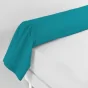 Taie de traversin 85 x 185 cm uni 57 fils lina  + point bourdon Outremer