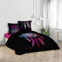 Housse de couette 260 x 240 cm + 2 taies – Coton 42 fils – Imprimé placé Porte Bonheur