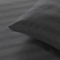 Parure de Lit 240 x 220 cm + 2 Taies – Microfibre Unie CLÉO Anthracite