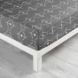 Drap-Housse 90 x 190 cm – Coton 57 Fils – Bonnet 30 cm – Anthracite Motif Géométrique
