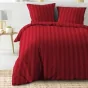 Parure de Lit 240 x 220 cm + 2 Taies – Microfibre Unie CLÉO Rouge