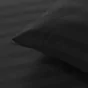 Parure de Lit 240 x 220 cm + 2 Taies – Microfibre Unie CLÉO Noir