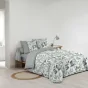 Parure de lit 6 pièces VOLTINE SAUGE – 240 x 220 cm – 100% coton – 42 fils/cm²