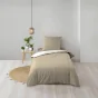 Housse de couette réversible 140 x 200 – Coton imprimé CADRIA | Motif carreaux
