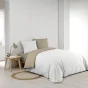 Housse de couette réversible 240 x 220 cm + 2 taies -  CADRIA – 100% coton 57 fils