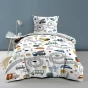 Housse de couette enfant 140 x 200 cm + 1 taie – Coton 42 fils – PTI BOLIDE