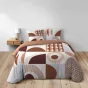 Housse de couette 240 x 220 cm + 2 taies – Coton 42 fils – GEMMA Terracotta