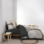 Pack Parure de couette 240 x 220 cm – Coton 42 fils – SANTANA + Drap Housse 140x190 cm Noir