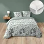 Pack Parure de couette VOLTINE 240 x 220 cm – Coton 42 fils – + Drap Housse 140x190 cm Blanc