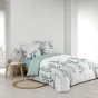 Parure de lit 260 x 240 cm + 2 taies – Percale 78 fils – WENDY – Imprimé feuillage 