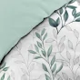 Parure de lit 260 x 240 cm + 2 taies – Percale 78 fils – WENDY – Imprimé feuillage 