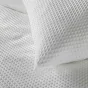 Housse de couette 240x220 cm + 2 taies – Microfibre gaufrée unie blanche ABELIA