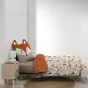 Housse de Couette Enfant 140 x 200 cm + 1 Taie – ROXY – 42 fils – Réversible avec Taie Tête de Renard