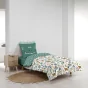 Pack Housse de couette enfant réversible DINA 140x200 cm + Drap housse 90x190 cm Blanc